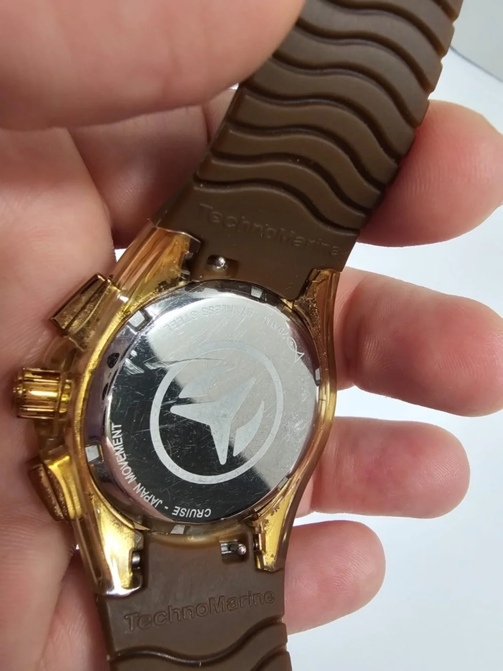 TechnoMarine Cruise Original Star Gold Tone Chrono Watch Set With Extra Strap